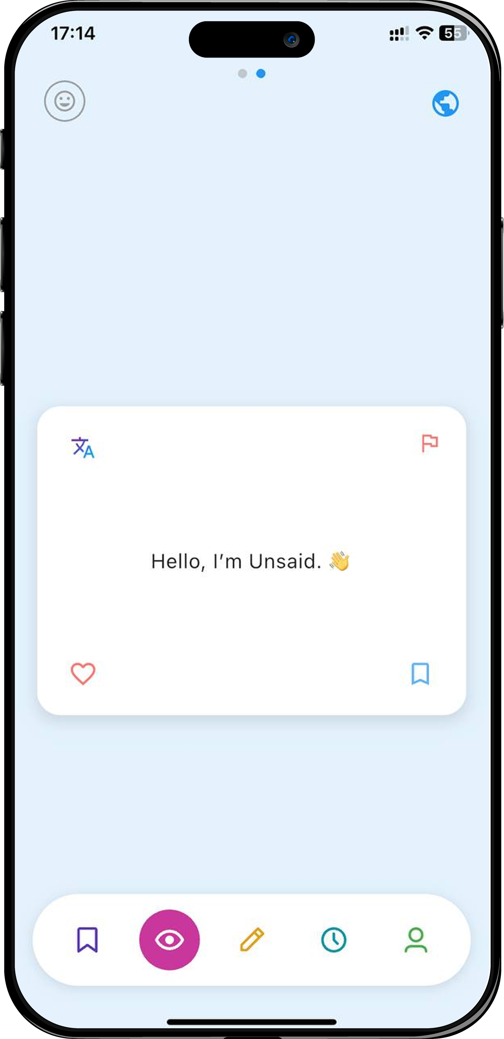 Unsaid App Screenshot - Reading content
